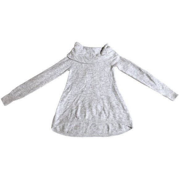 WMN Grey Cowl Neck Sweater Tunic SM Oversized Airy Coastal Grandma - Picture 1 of 10